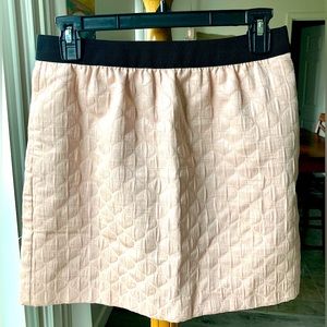 Loft Light Pink Quilted Miniskirt Size 4